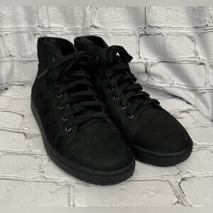 Eileen Fisher Game 2 Nubuck Suede Leather Lace Up High Top Size 6.5